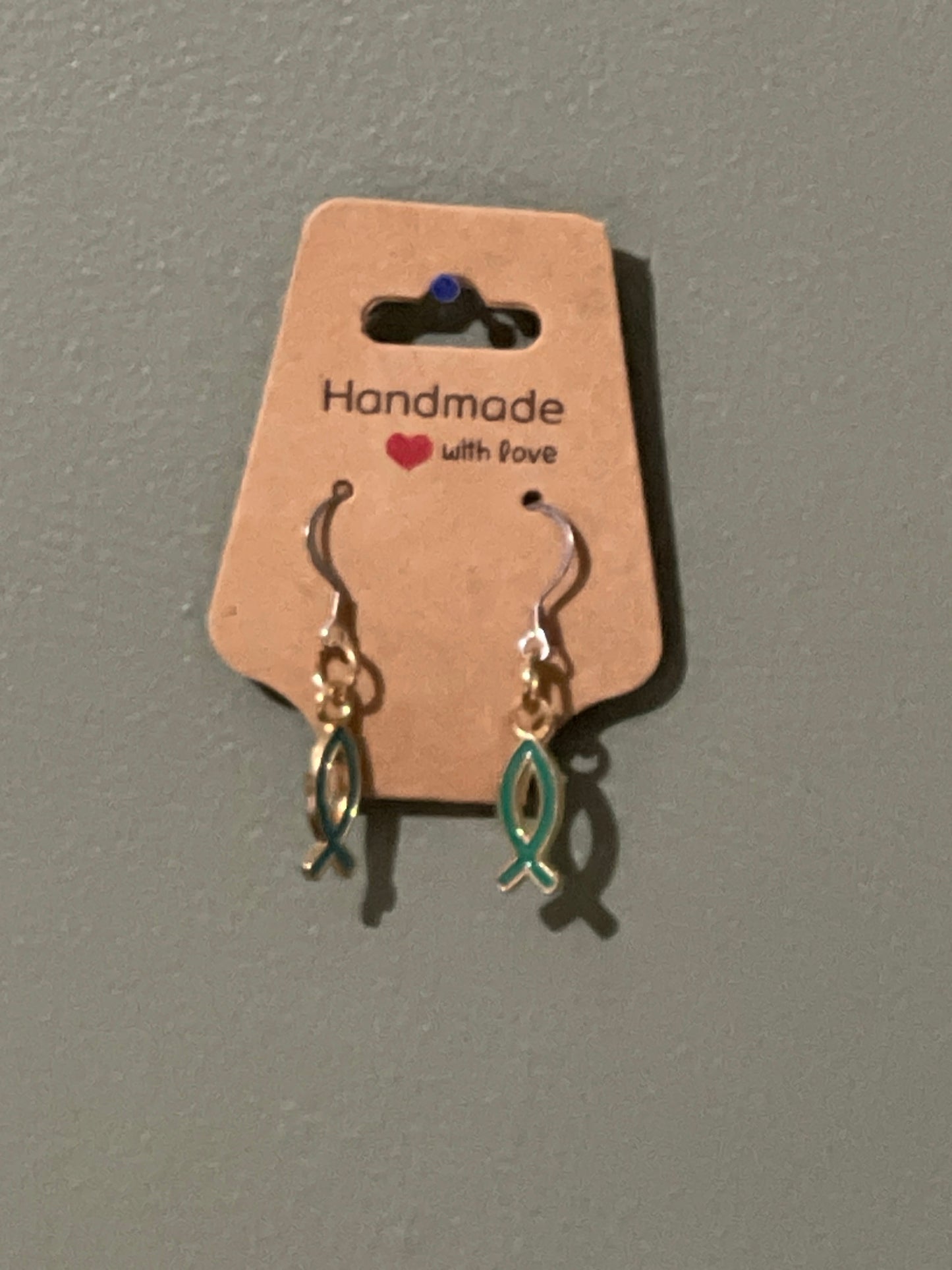Jesus fish earrings