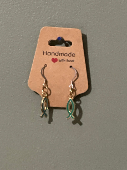 Jesus fish earrings