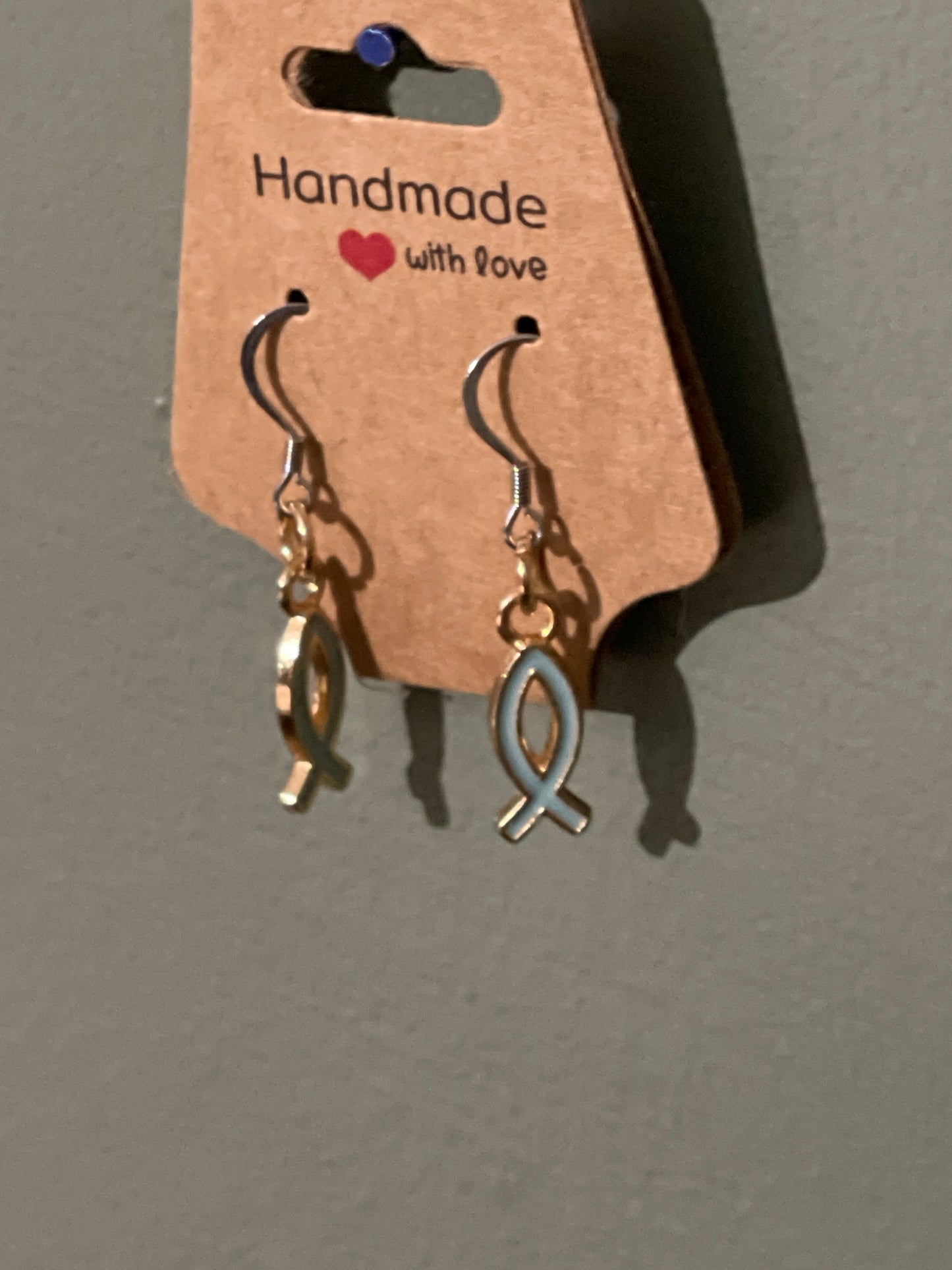 Jesus fish earrings