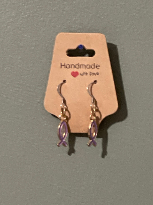 Jesus fish earrings