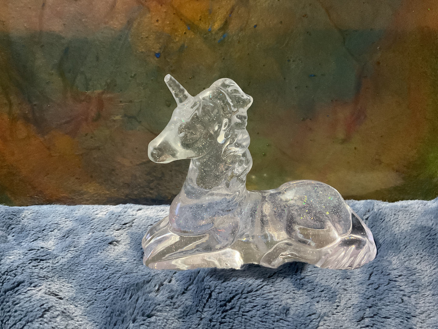 Clear glitter unicorn