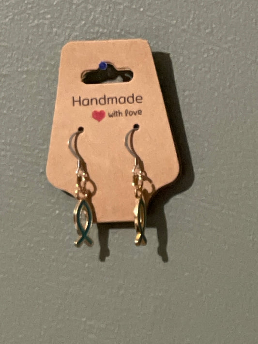 Jesus fish earrings