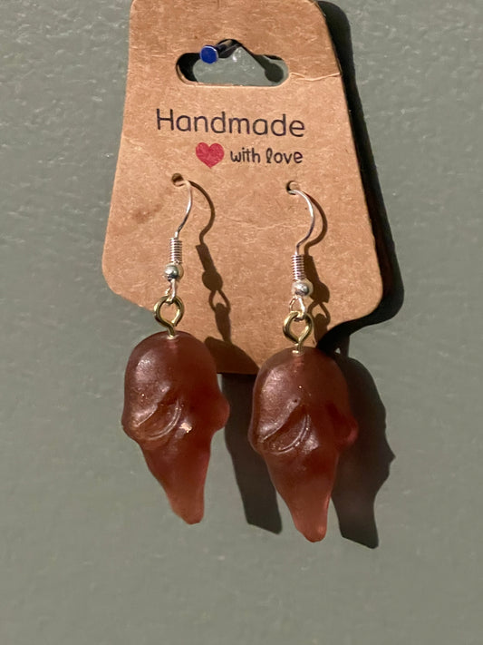 Ghostface earrings ￼